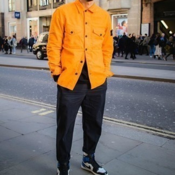 SOLD LLBean Allagash Orange Flannel Shirt USA Made - Picture 2 of 8